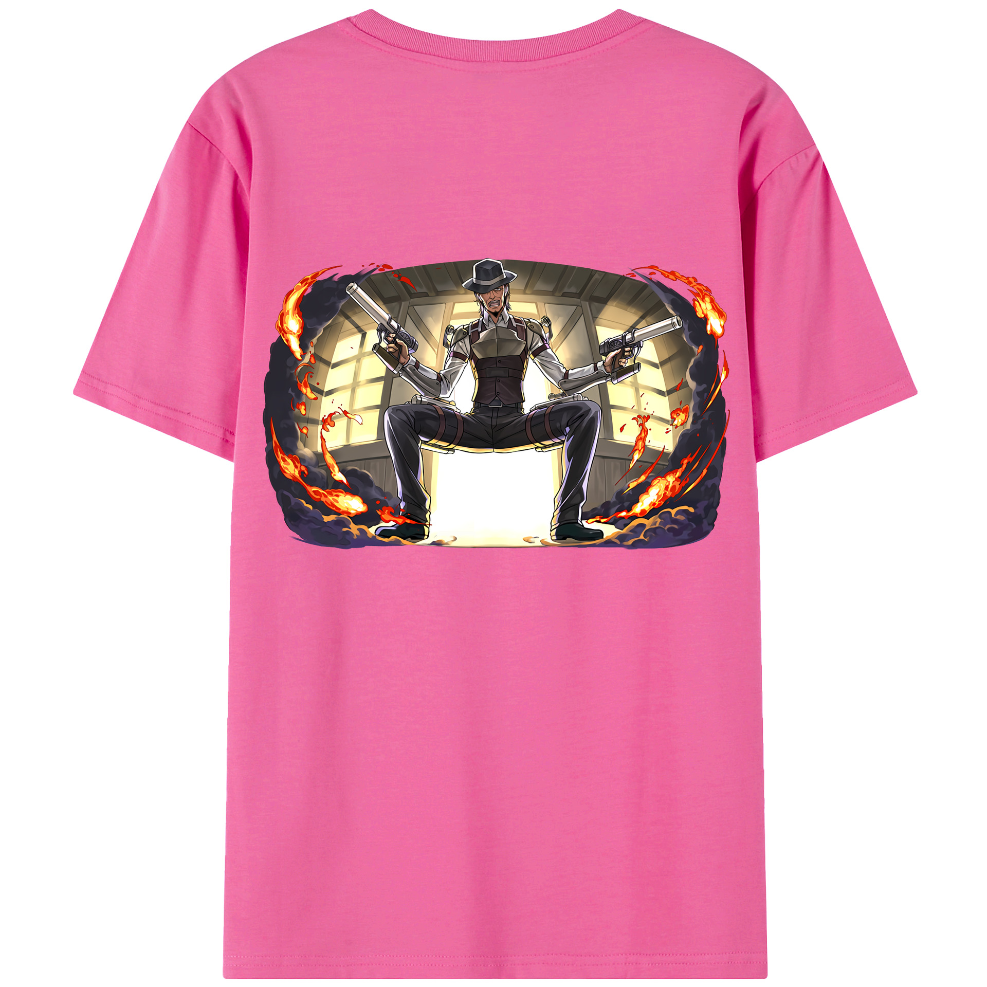（画像用） 進撃の巨人 ケニー·アッカーマン Attack on Titan Kenny Ackerman レディース半袖Tシャツ(バックプリント)